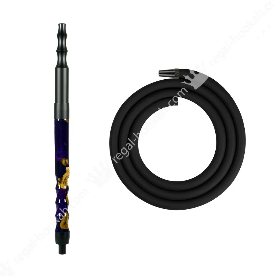 regal-hose-kit-shisha-schlauch-darkblue-wood-blau image 1