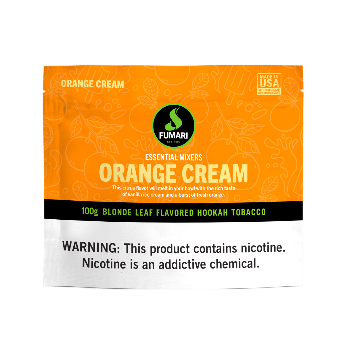 fumari-orange-cream-shisha-tabak-100g-dessert image 1