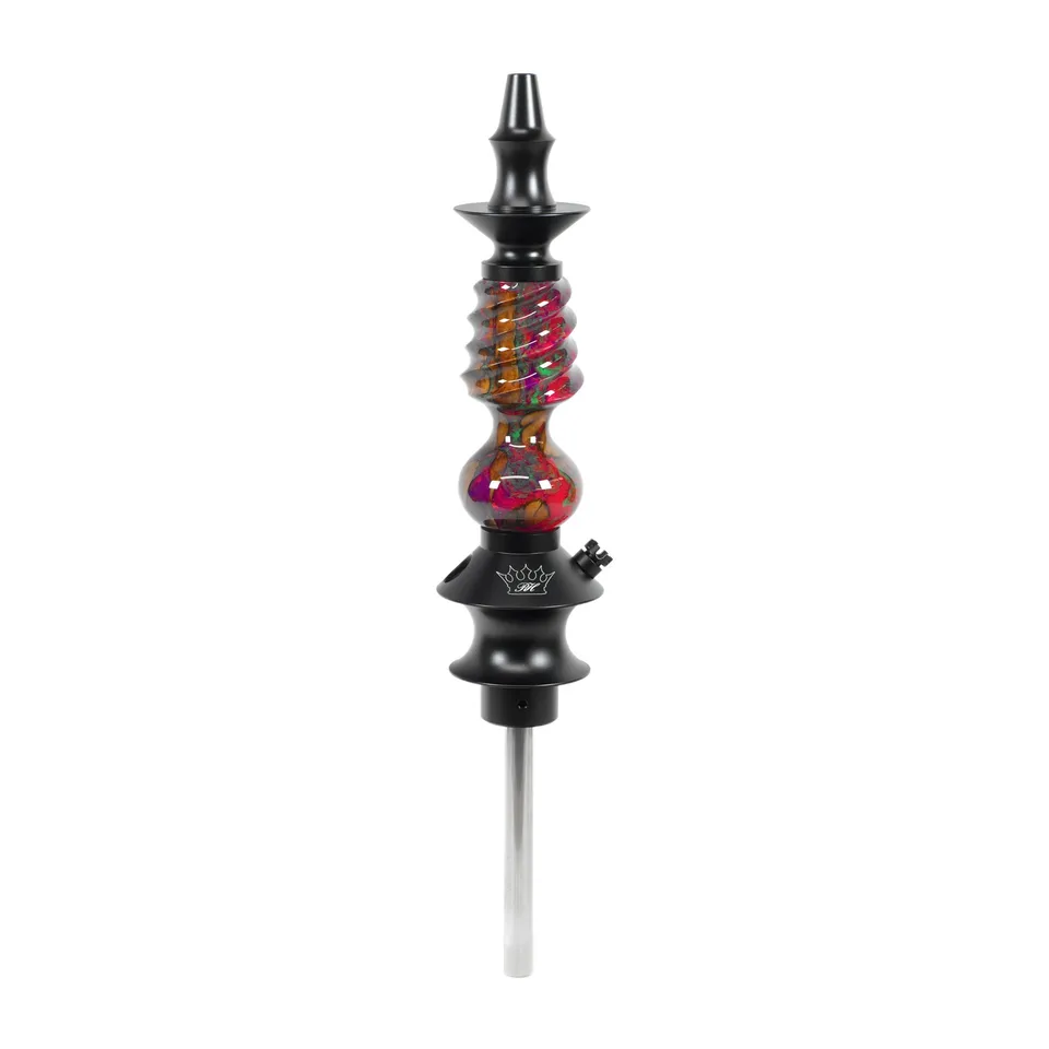 regal-pawn-shisha-cavalier-epoxy-neon-holz-unikat image 1