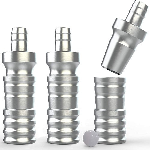 m-rosenfeld-shisha-schlauchadapter-set-alu-silber-3-tlg image 1