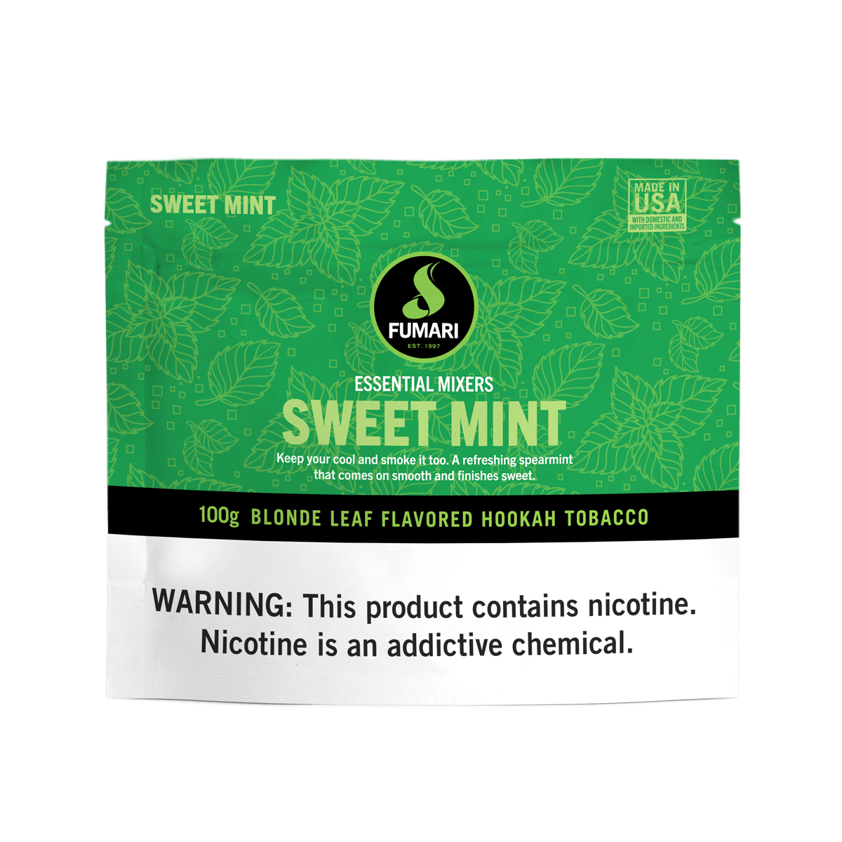 fumari-sweet-mint-shisha-tabak-100g-minze image 1