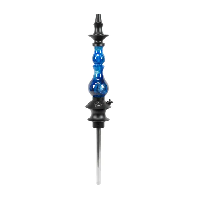 regal-hookah-bishop-epoxy-clear-blue-silver-shisha-unikat image 1