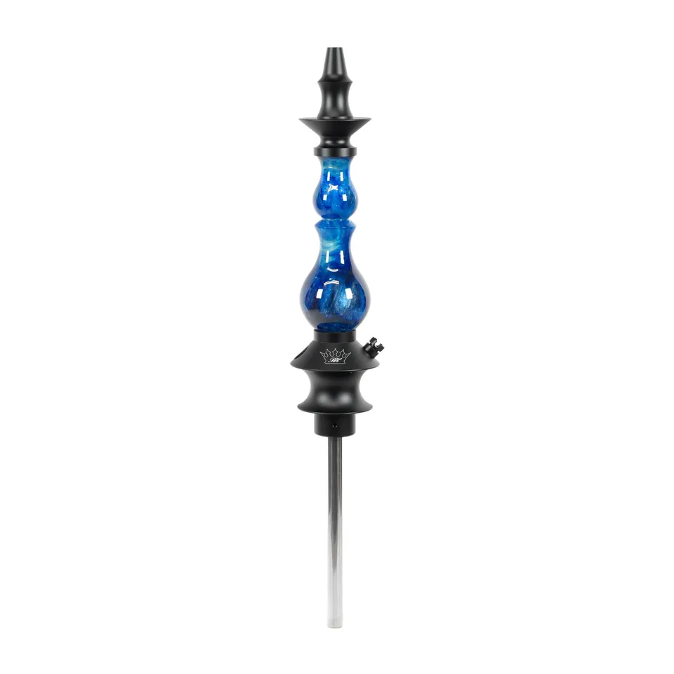regal-hookah-bishop-epoxy-clear-blue-silver-shisha-unikat image 1