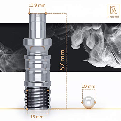 m-rosenfeld-shisha-schlauchadapter-set-alu-silber-3-tlg image 2