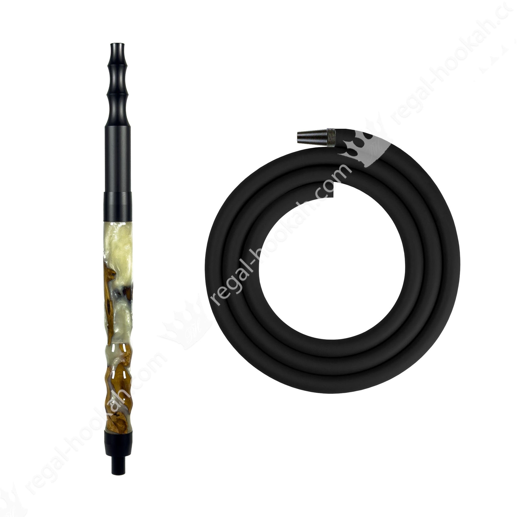 regal-hookah-schlauchset-wood-shimmer-silikon-marmor image 1