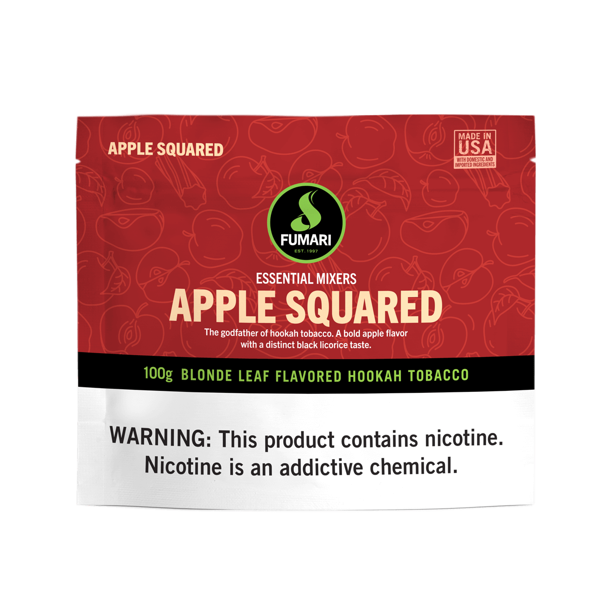 fumari-apple-squared-double-apple-shisha-tabak-100g image 1