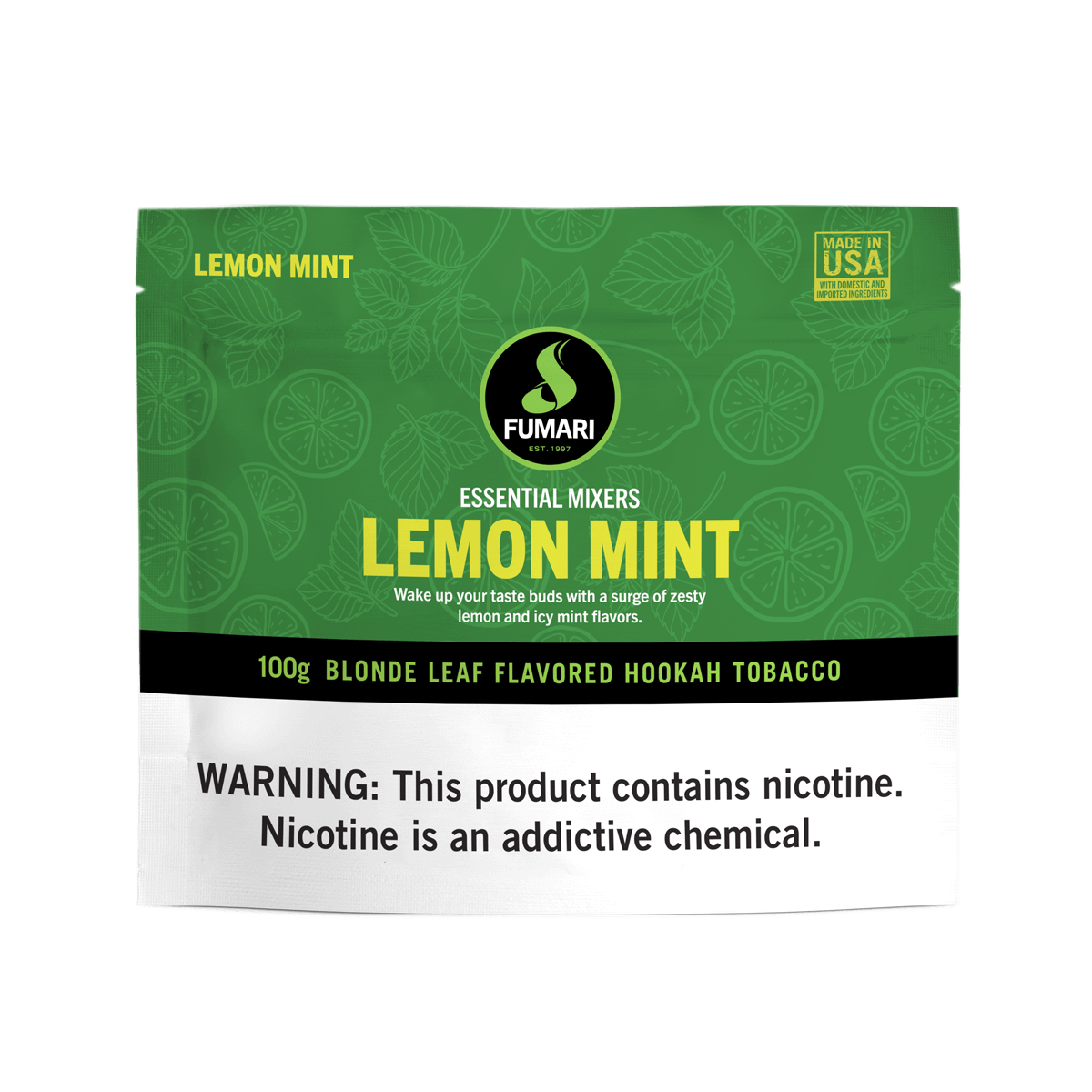 fumari-lemon-mint-shisha-tabak-100g-zitrone-minze image 1