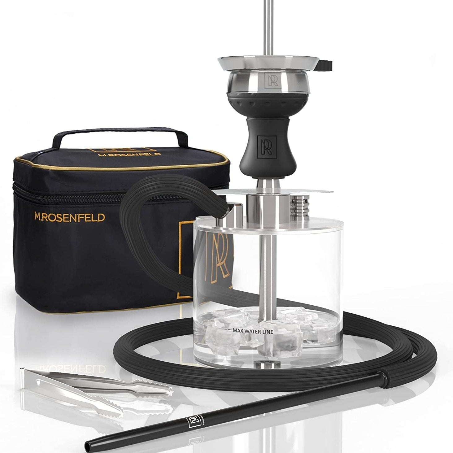 m-rosenfeld-yoda-reise-shisha-set-schwarz-wei image 2