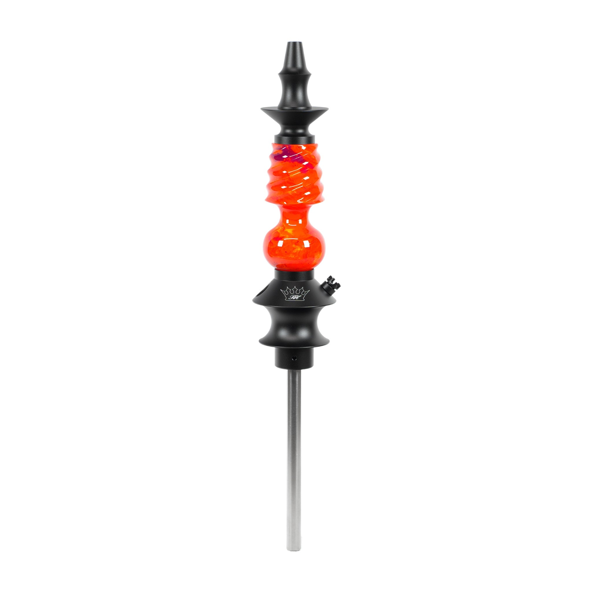 regal-pawn-cavalier-epoxy-shisha-unikat-orange-lila-swirl image 1