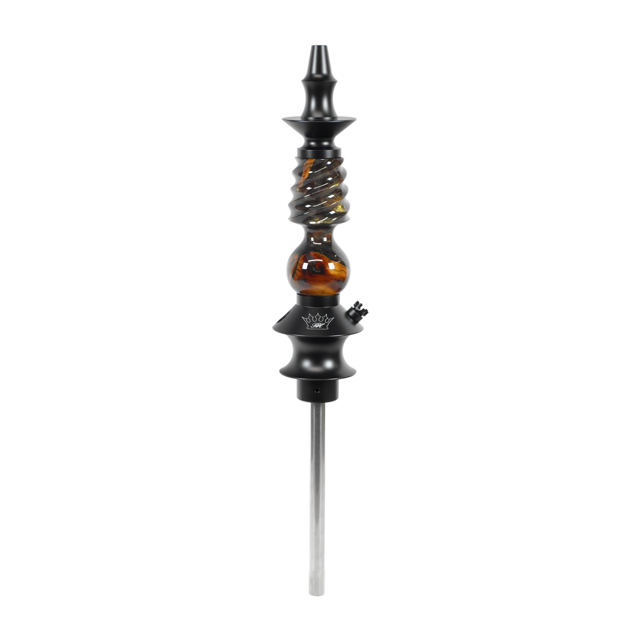 regal-mini-cavalier-shisha-epoxy-burgundy-gold-wood-unikat image 1
