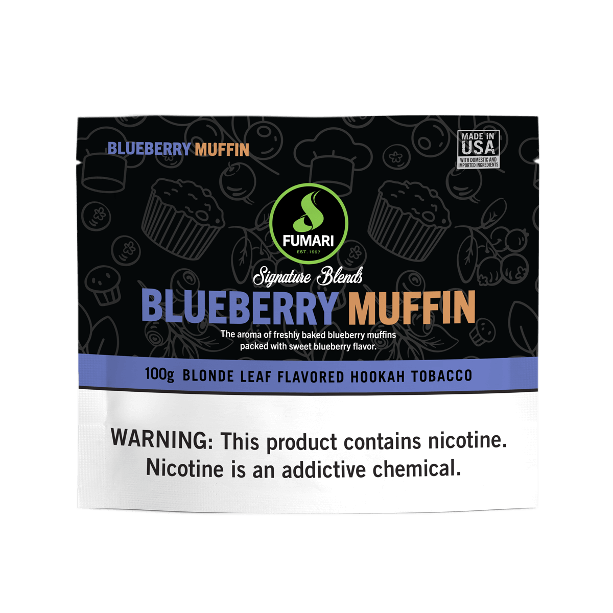 fumari-blueberry-muffin-shisha-tabak-100g-blaubeere image 1