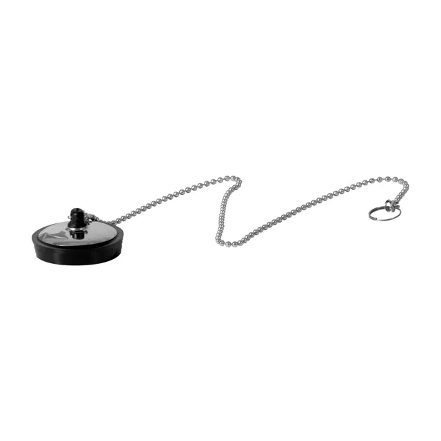 m-rosenfeld-home-abflussstopfen-46mm-gummi-schwarz-mit-kette image 1