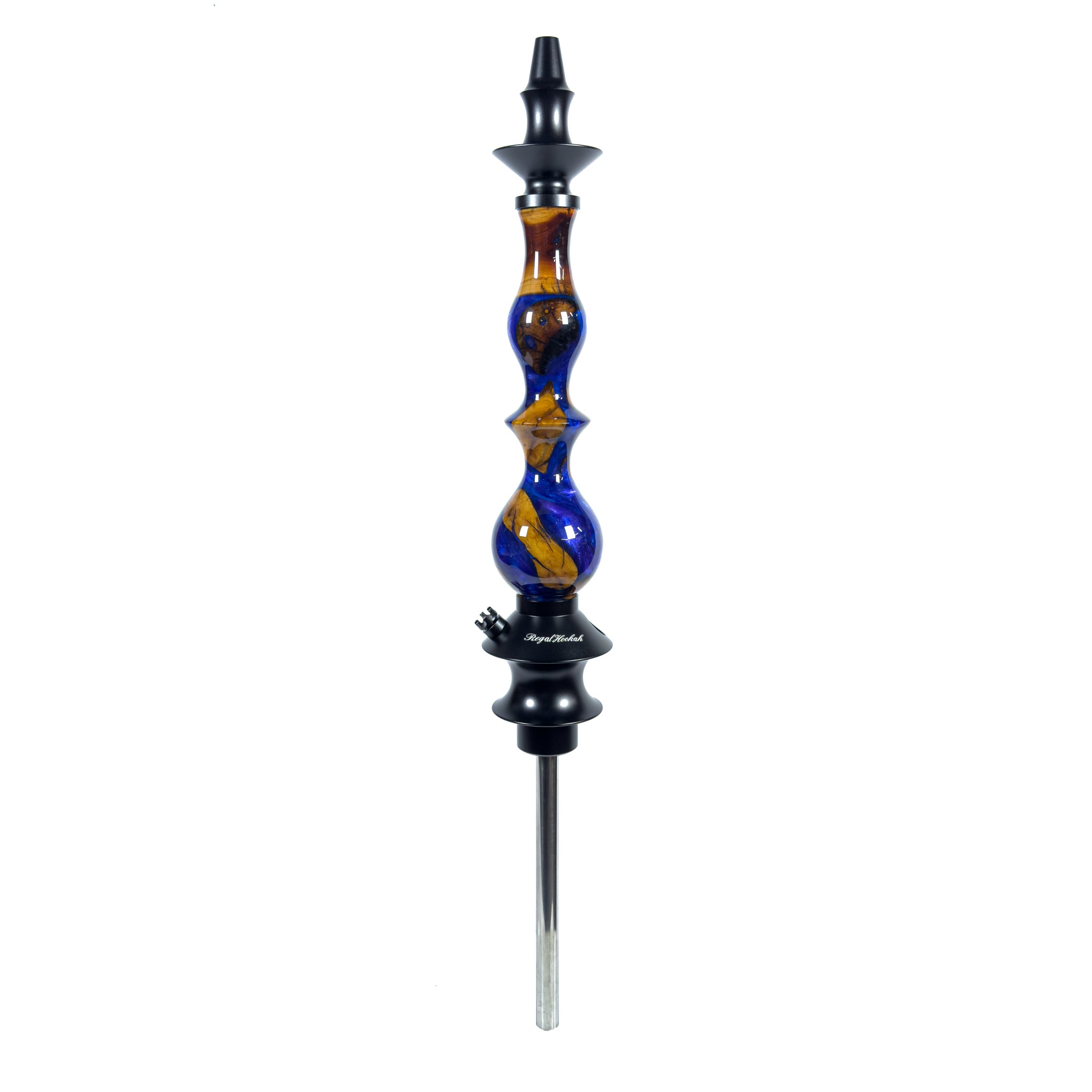 regal-hookah-queen-epoxy-blue-wood-shisha-blau image 1
