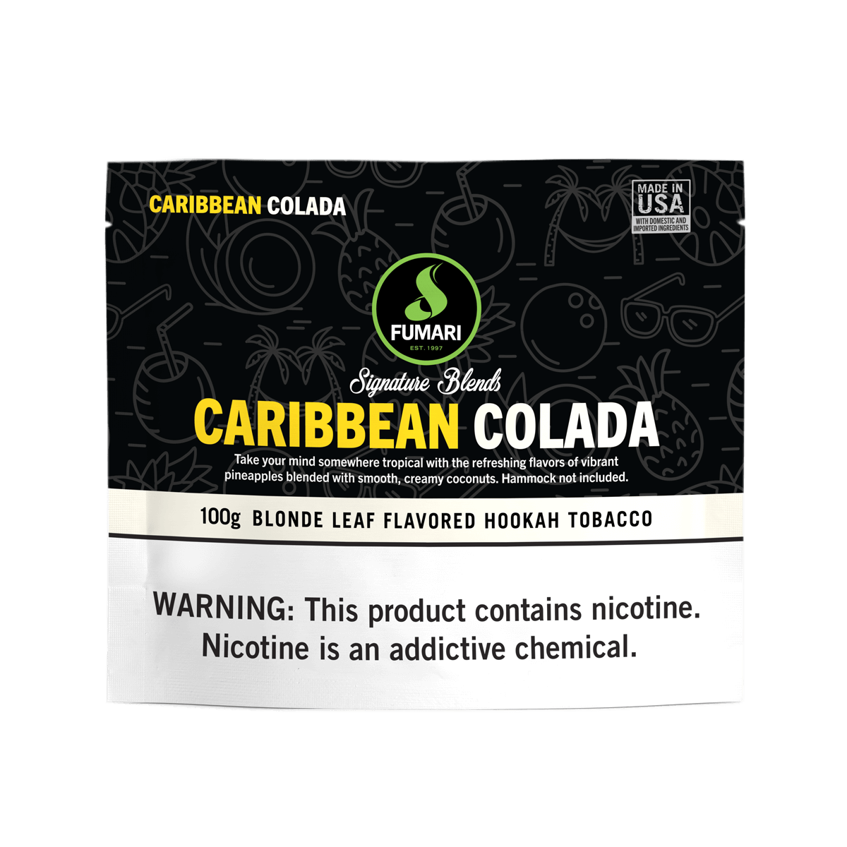 fumari-caribbean-colada-shisha-tabak-100g-ananas-kokos image 1