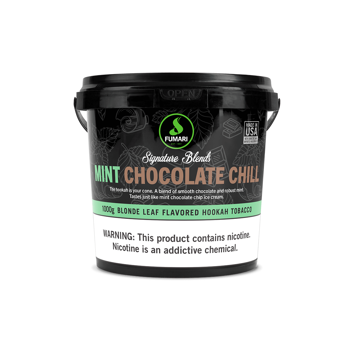 fumari-mint-chocolate-chill-shisha-tabak-1000g-minze-schoko image 1