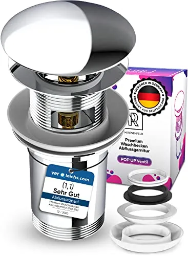 m-rosenfeld-home-ablaufgarnitur-waschbecken-pop-up-chrom-berlauf image 1