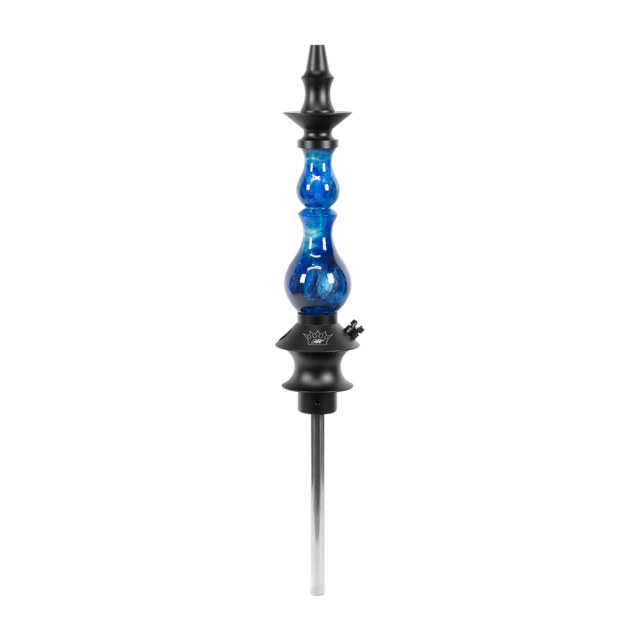 regal-hookah-bishop-epoxy-clear-blue-silver-shisha-unikat image 1