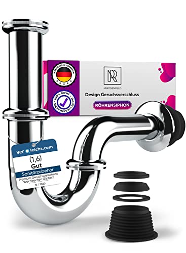 m-rosenfeld-home-siphon-waschbecken-schwarz-matt-messing-32mm image 1