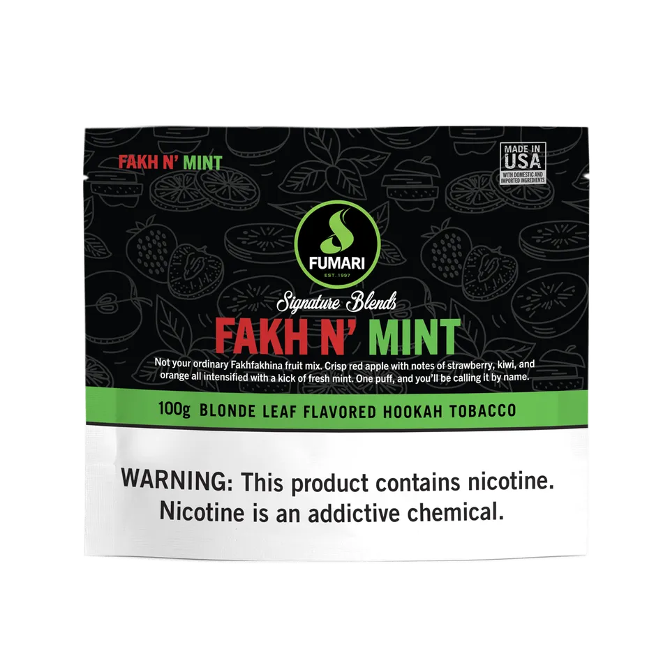 fumari-fakh-n-mint-shisha-tabak-apfel-minze-100g image 1