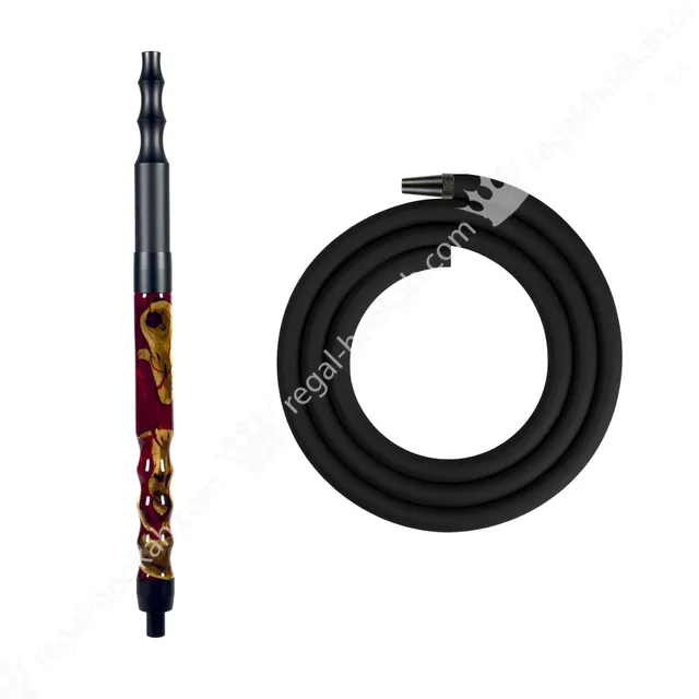 regal-hookah-schlauch-set-epoxy-red-wood-harz-griff image 1