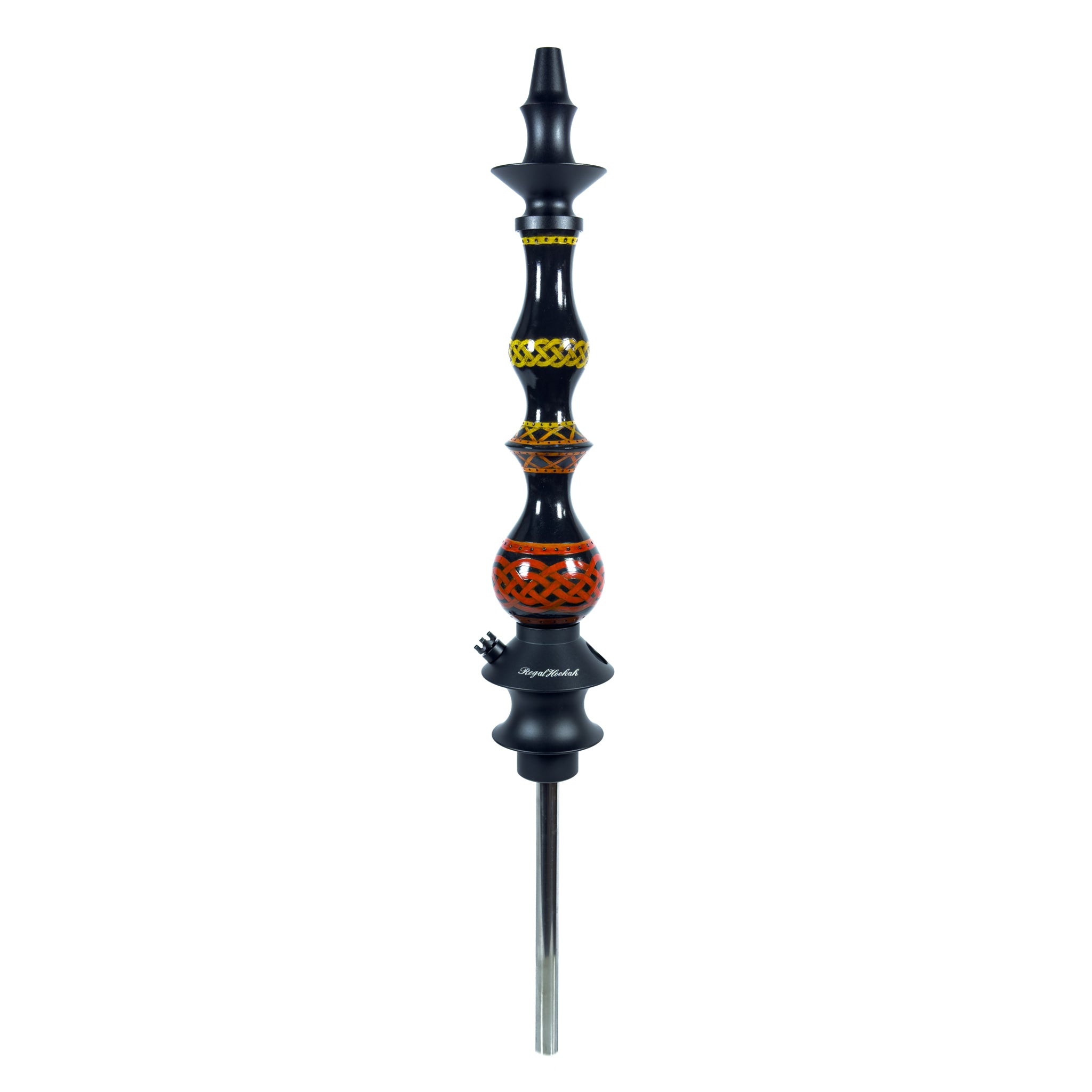 regal-queen-art-kelt-shisha-schwarz-gold-handbemalt image 1