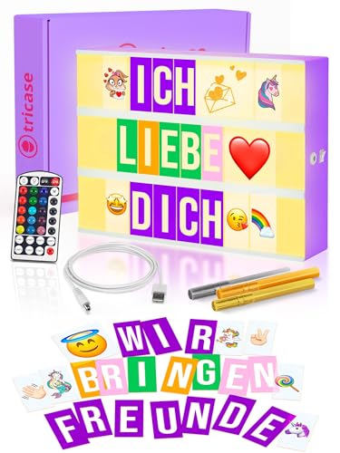 tricase-ledbox-lichtkasten-glitter-buchstabenbox-rosa-16-led image 1