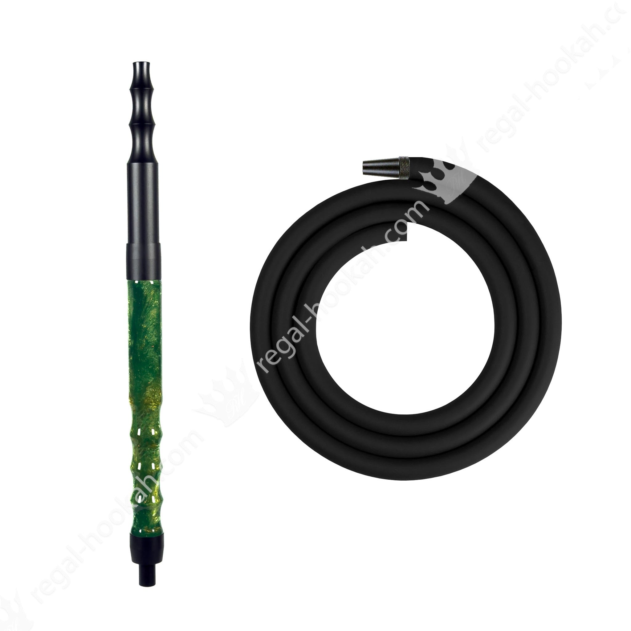 regal-hookah-hose-kit-green-shimmer-schlauch-silikon image 1