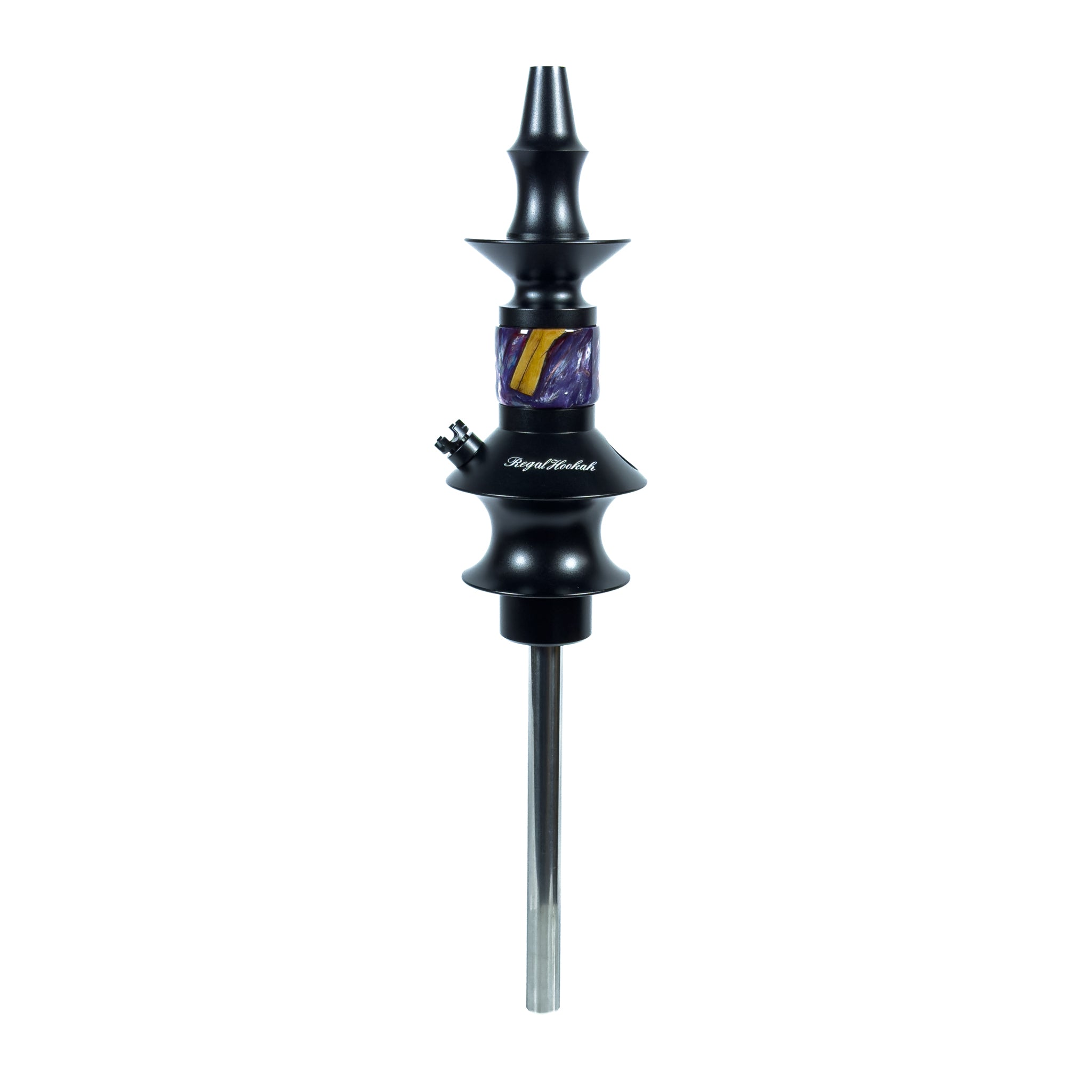 regal-hookah-pawn-epoxy-purple-wood-shisha-lila-holz image 1