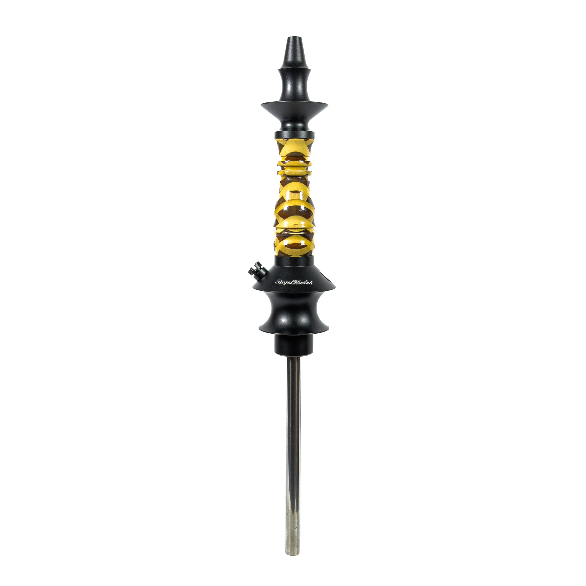 regal-hookah-custom-clear-wood-brown-wood-shisha image 1