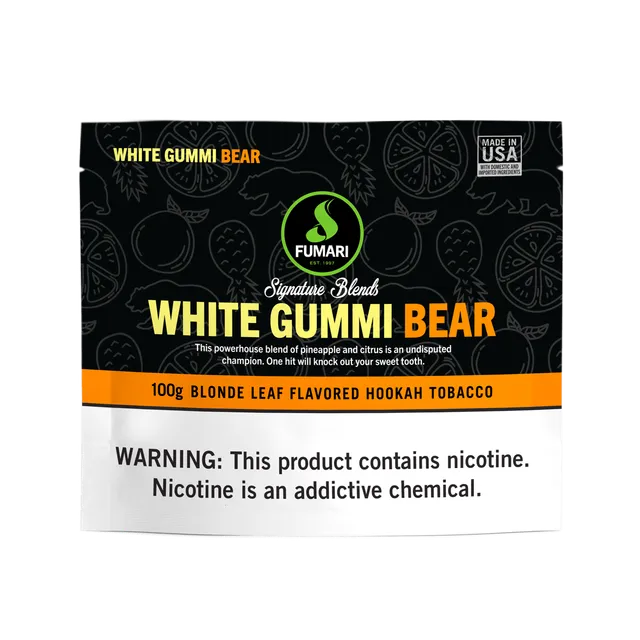 fumari-white-gummi-bear-shisha-tabak-100g-ananas-citrus image 1