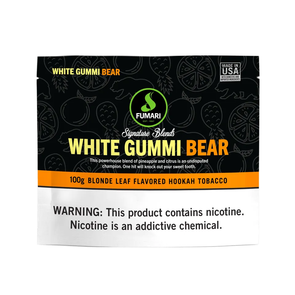 fumari-white-gummi-bear-shisha-tabak-100g-ananas-citrus image 1