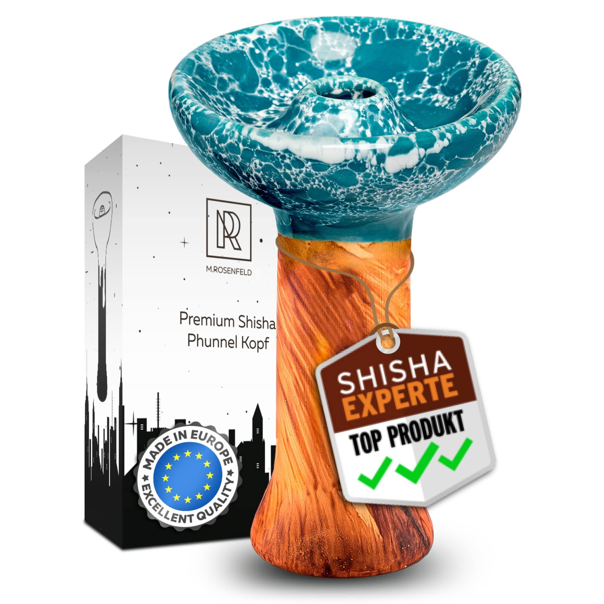 m-rosenfeld-phunnel-kopf-blau-shisha-tabakkopf image 1