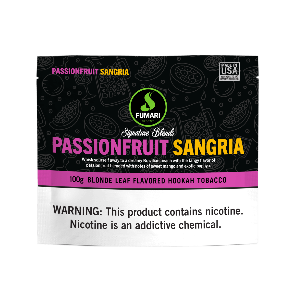 fumari-passionfruit-sangria-shisha-tabak-100g-tropisch image 1