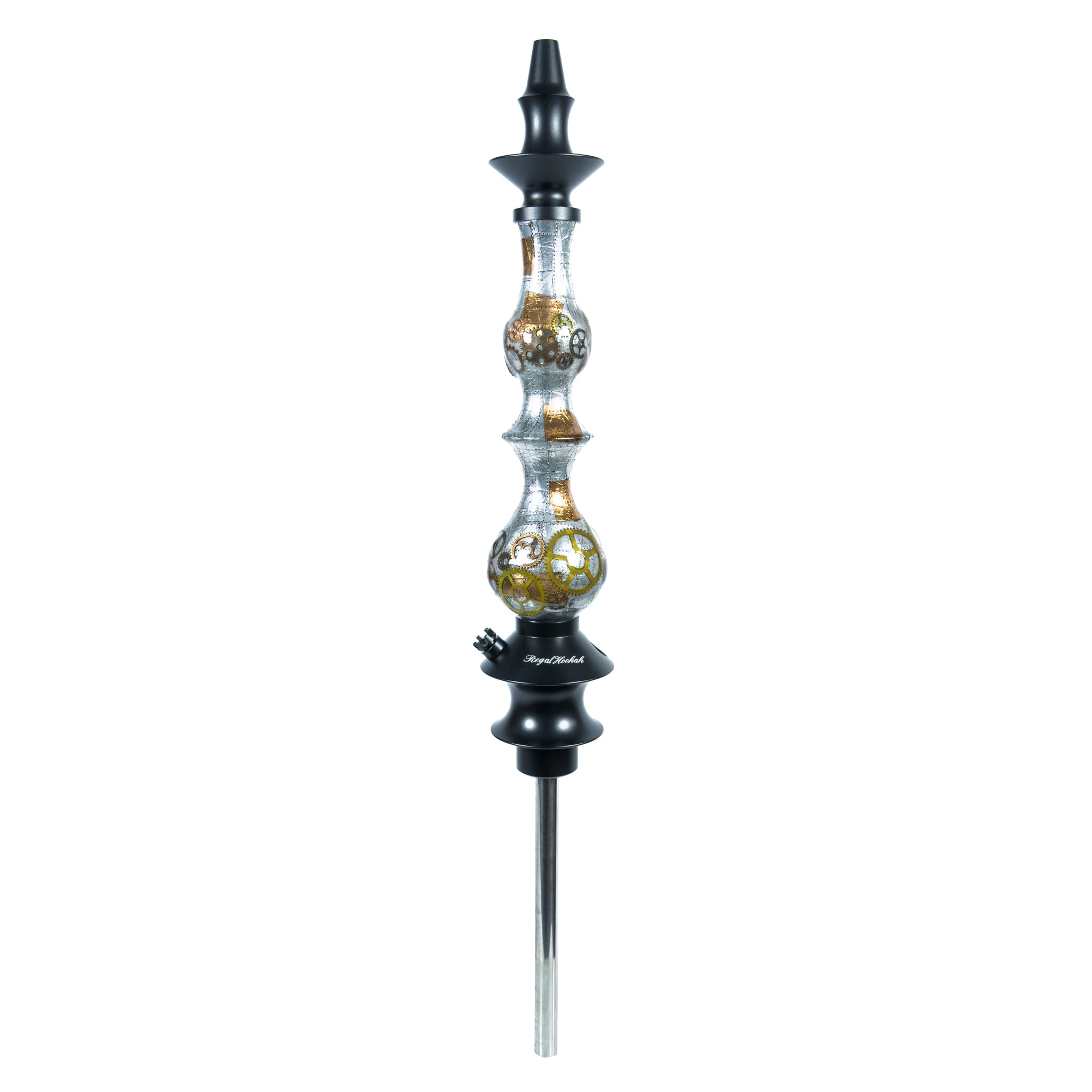 regal-queen-cyberpunk-shisha-schwarz-zahnrad-gravur image 1