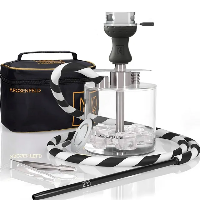 m-rosenfeld-yoda-reise-shisha-set-schwarz-wei image 1