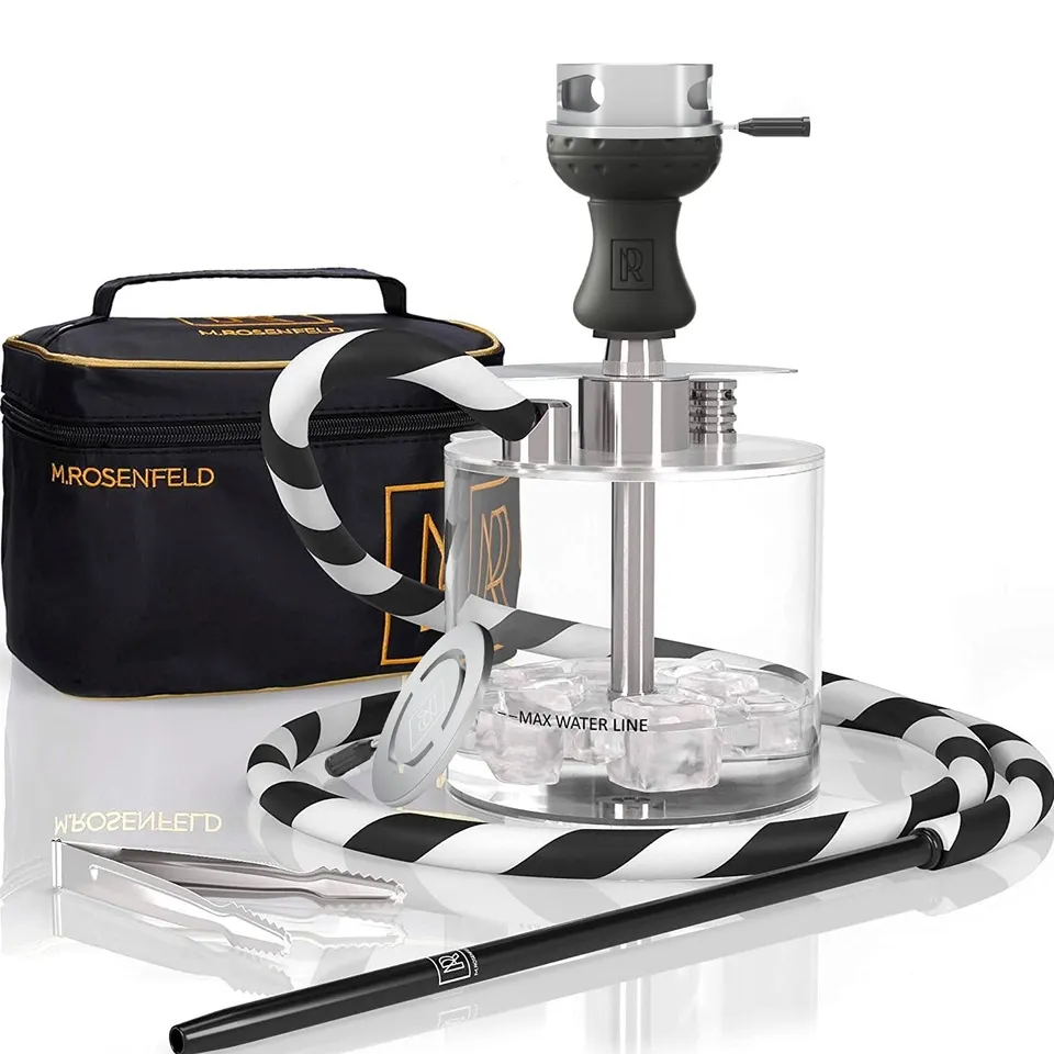 m-rosenfeld-yoda-reise-shisha-set-schwarz-wei image 1