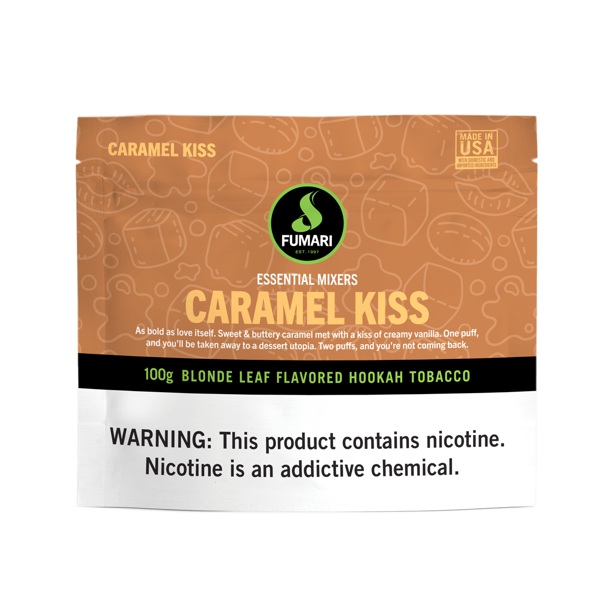 fumari-caramel-kiss-shisha-tabak-100g-karamell image 1