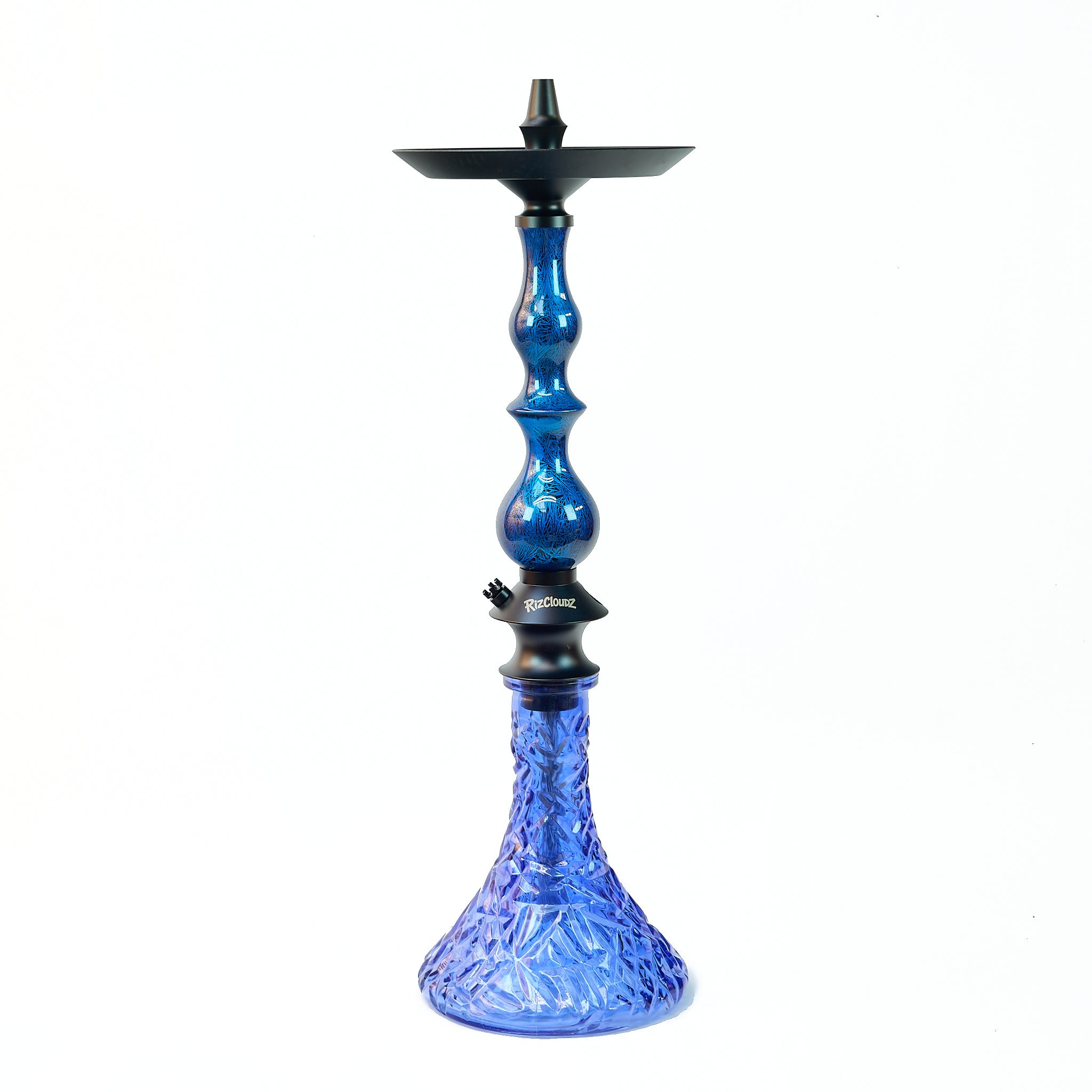 regal-hookah-queen-rizcloudz-shisha-set-blau-holz-premium image 1
