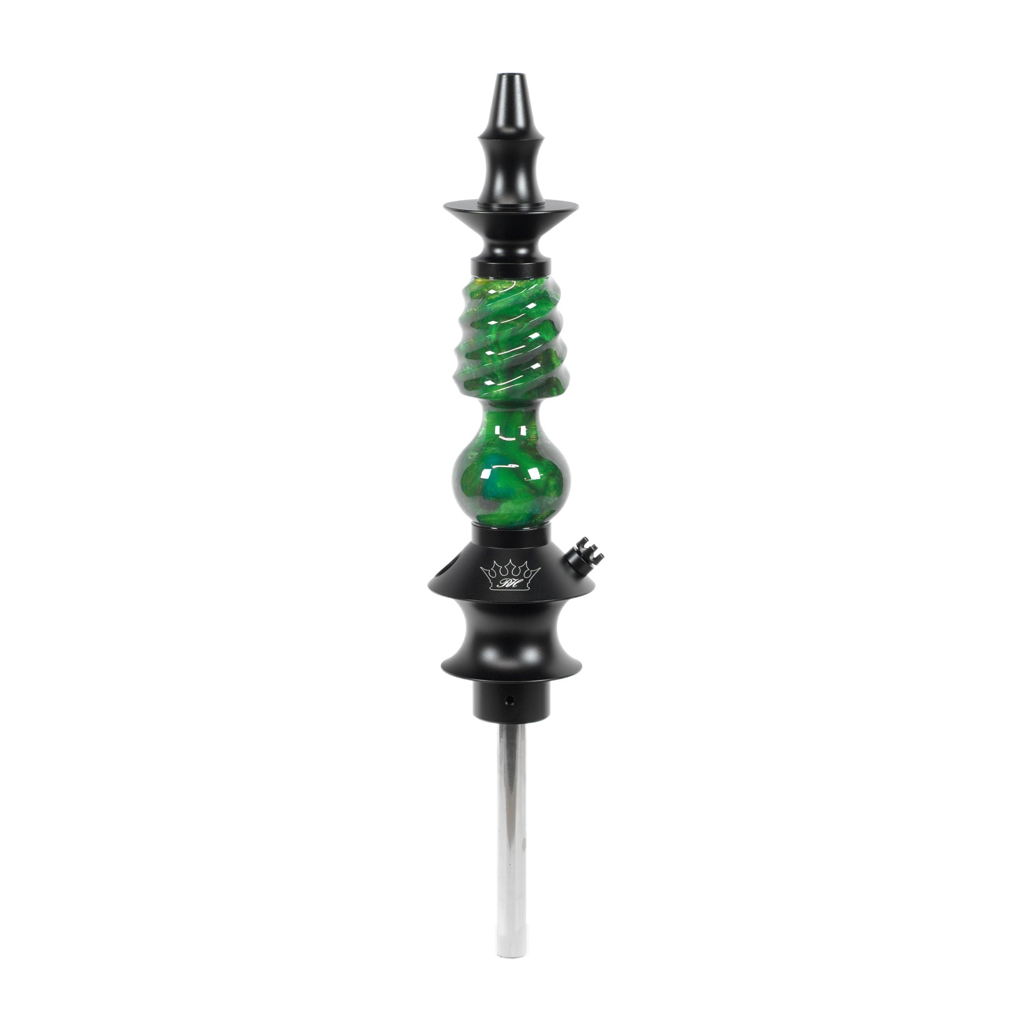 regal-custom-mini-cavalier-epoxy-green-swirl-shisha-unikat image 1