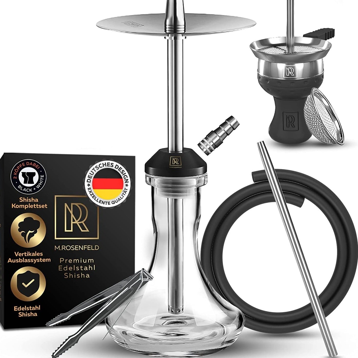 m-rosenfeld-shisha-sss-komplettset-edelstahl-klein image 1
