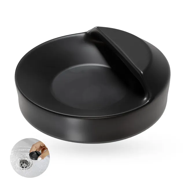m-rosenfeld-home-abflussstopfen-46mm-gummi-schwarz-mit-haken image 1